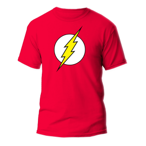 camiseta estampada logo flash